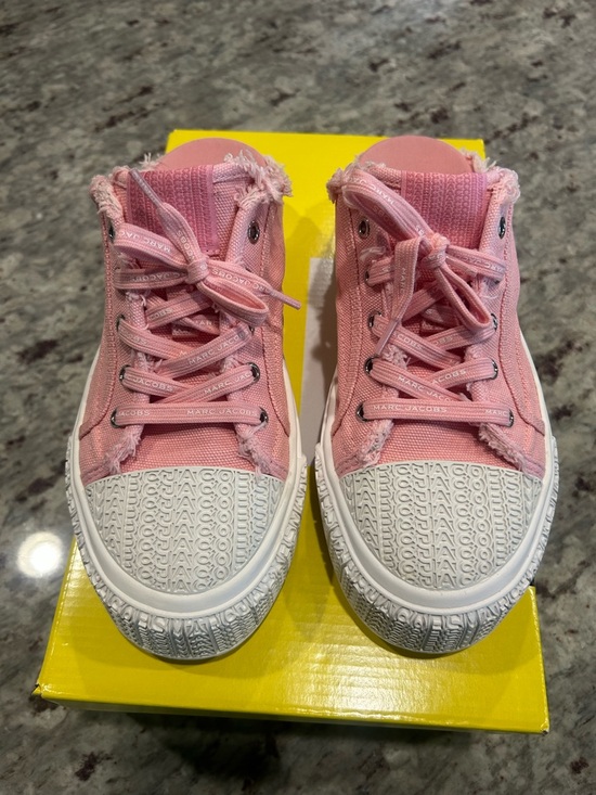 Marc Jacobs Shoes - Marc Jacobs Pink Canvas Sneaker Mules